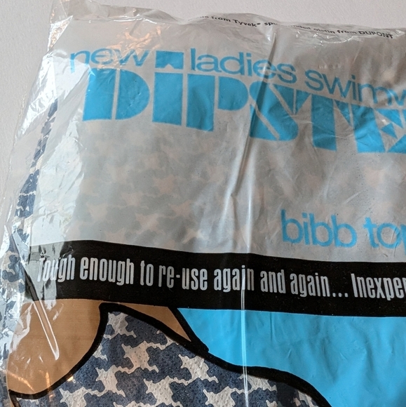 DIPSTERS Tyvek Dupon Disposable Swimwear Swimsuit Bikini Deadstock Vintage - Picture 8 of 11